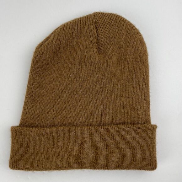 Lot of 2 Vintage Carhartt Beanie Hat Watch Cap Brown Green Knit USA Acrylic A18 - Picture 9 of 10